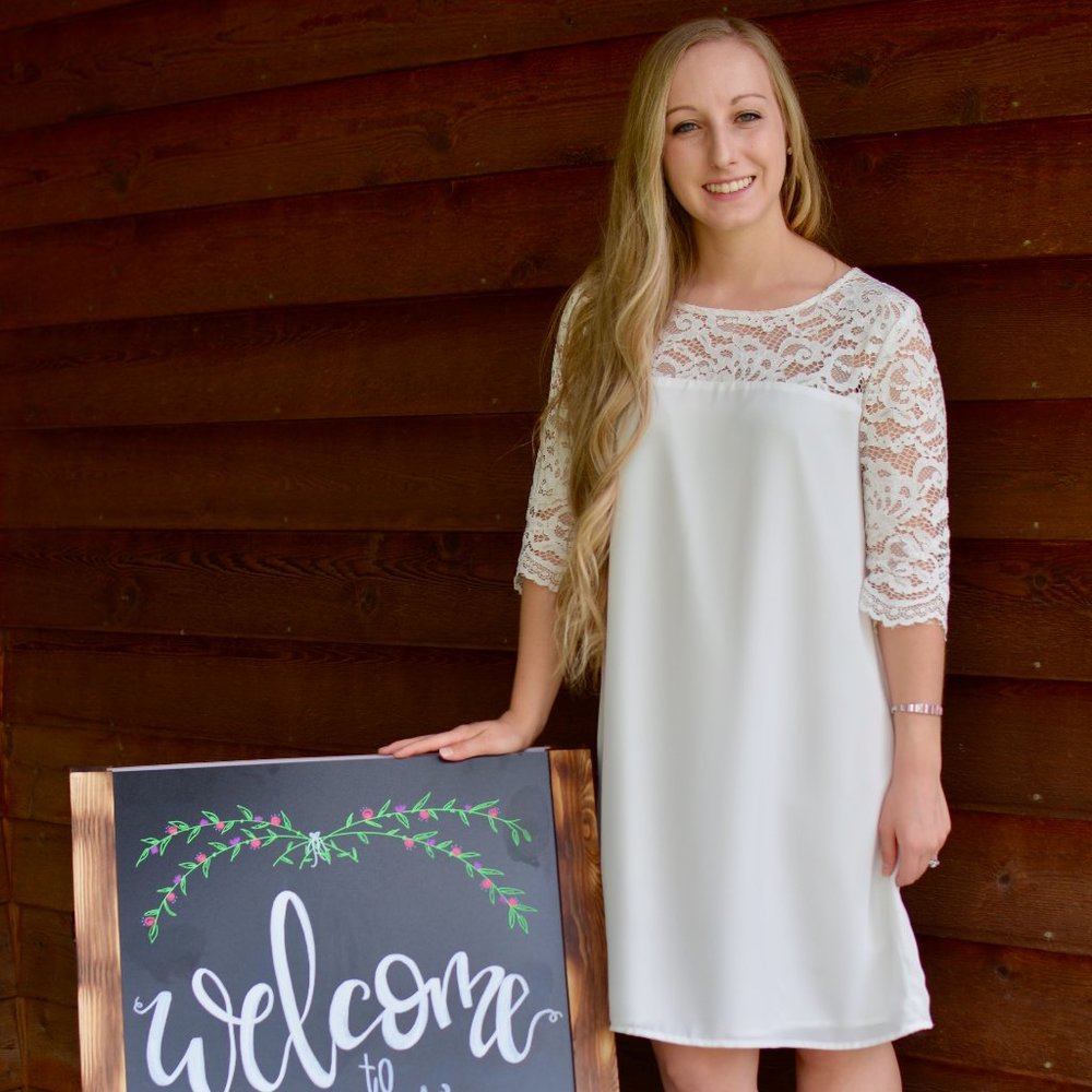 BB Dakota White Lace Shift dress